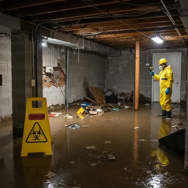 Flooded Basement Electrical Hazard in Montclair, NJ Property